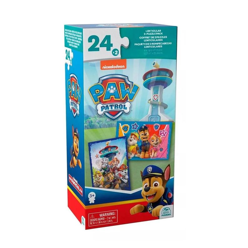 Set 2 rompecabezas Paw Patrol lenticular 3D-1