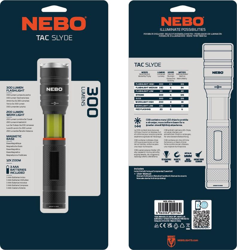 Linterna Táctica NEBO Tac Slyde 300 Lúmenes-6