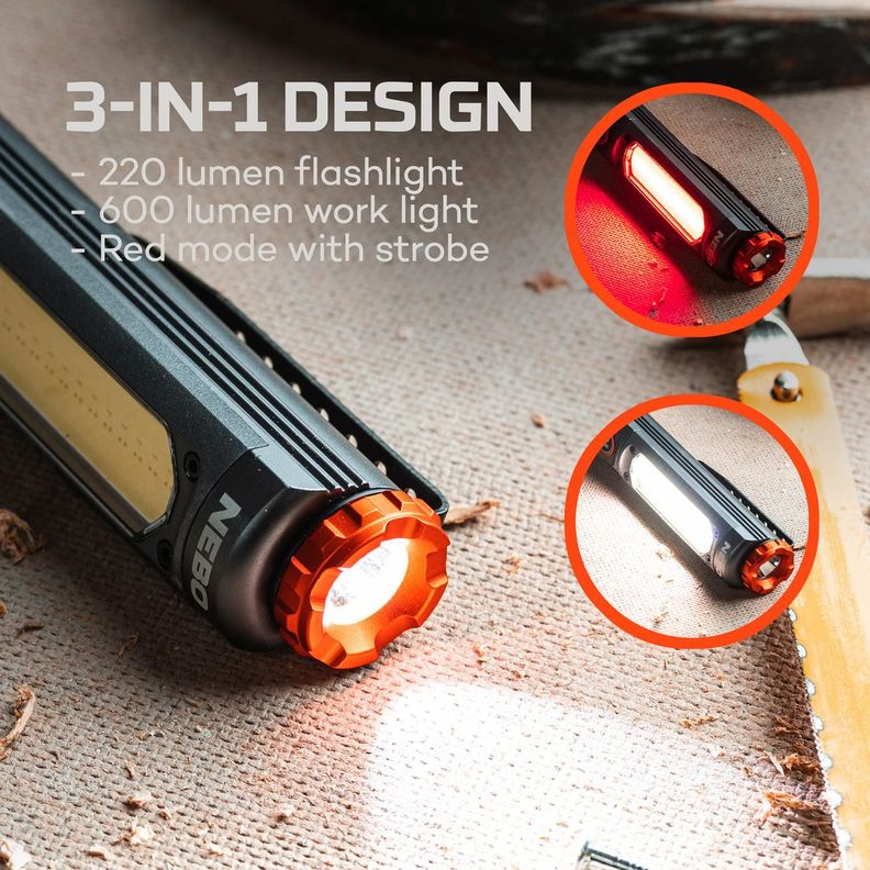 Linterna Recargable con luz de trabajo NEBO Big Larry PRO+ 600-2