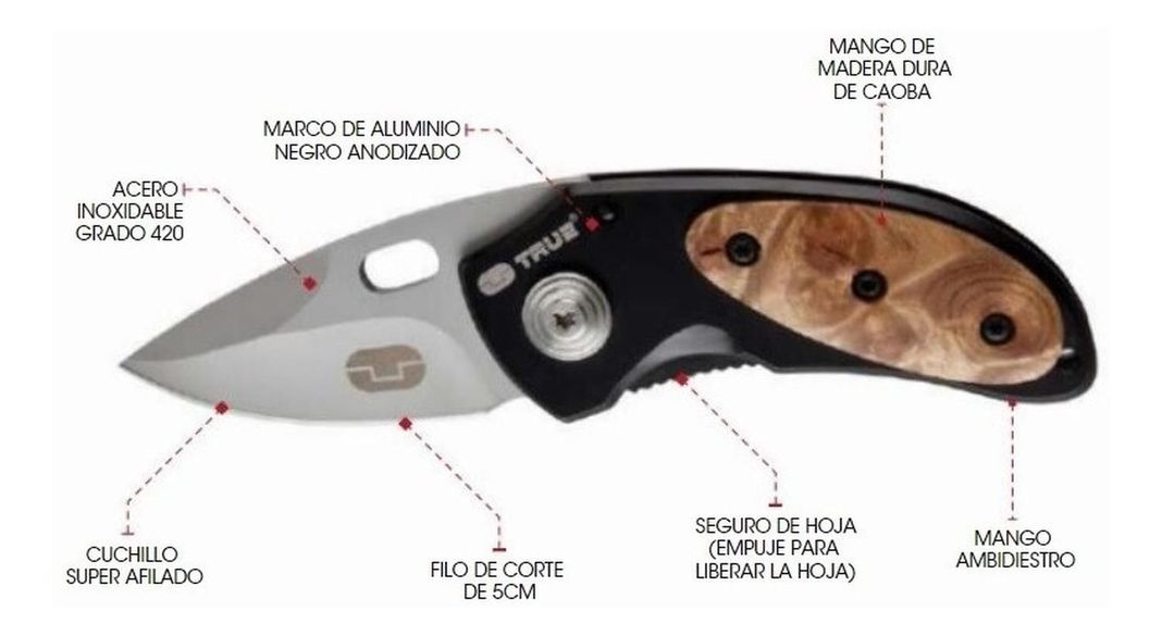 Navaja / Cuchillo De Bolsillo Caza Jacknife True Utility-1