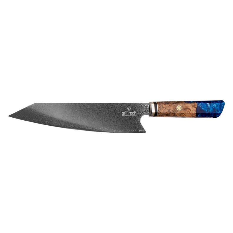 Cuchillo Acero Damasco Azul Grilltech Azul