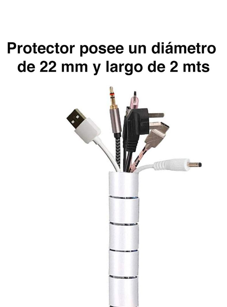 Protector De Cables Electricos 2 Mts Blanco-2