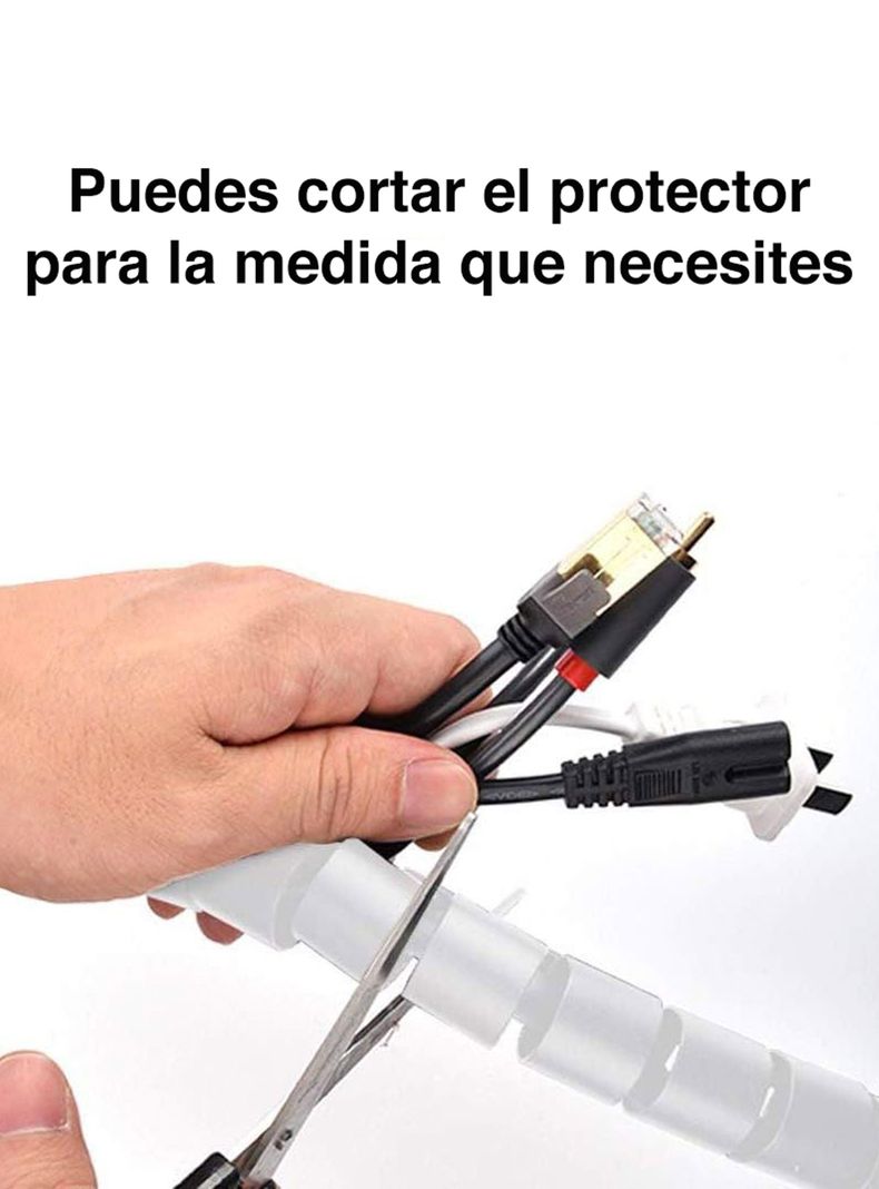 Protector De Cables Electricos 2 Mts Blanco-3