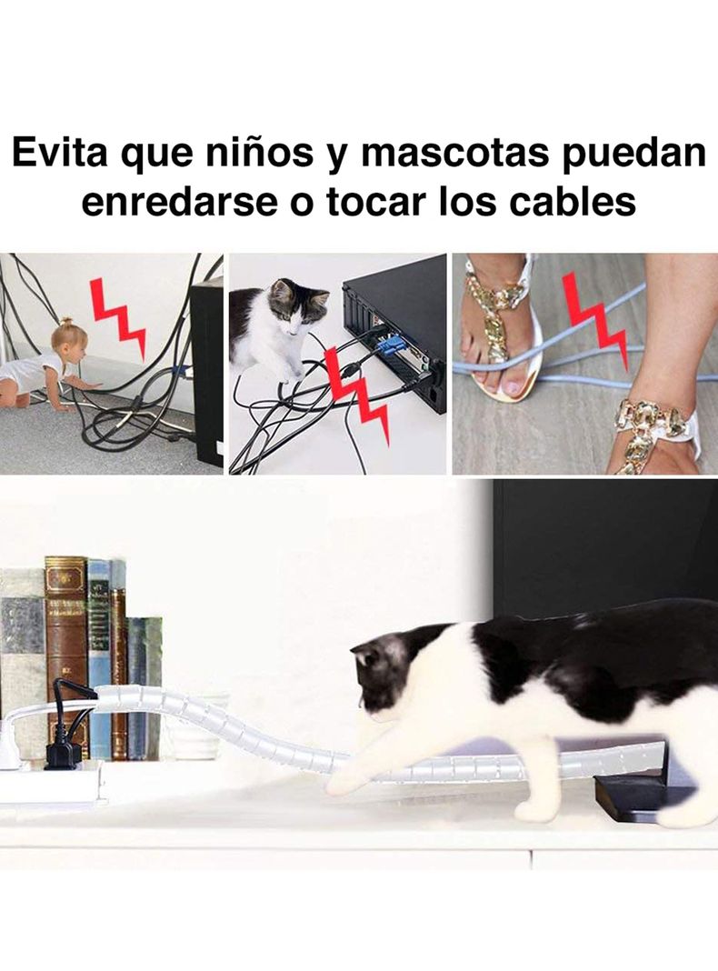 Protector De Cables Electricos 2 Mts Blanco-4
