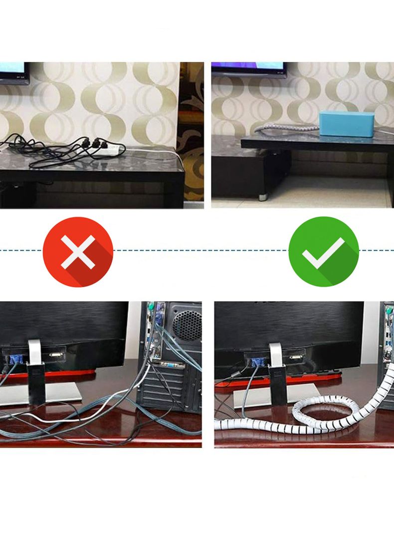 Protector De Cables Electricos 2 Mts Blanco-5