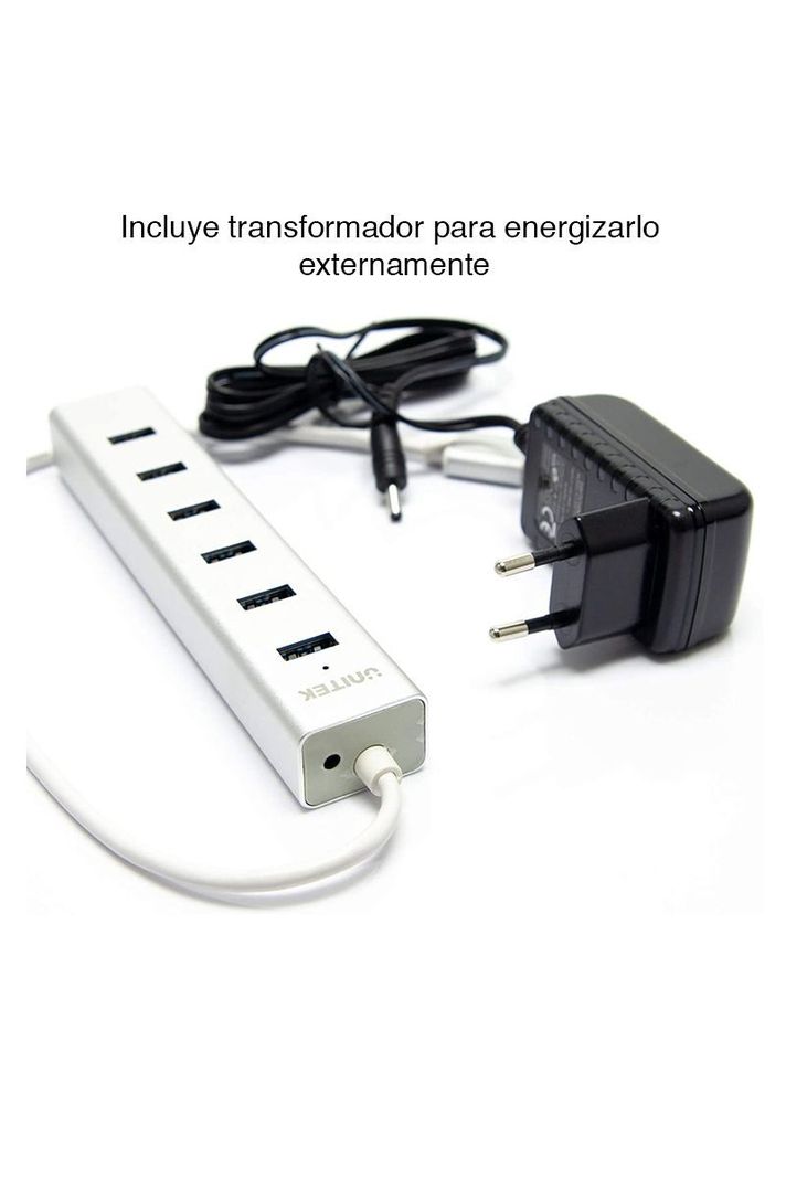 Hub USB 3.0 de 7 puertos energizado Unitek Y-3090	-3