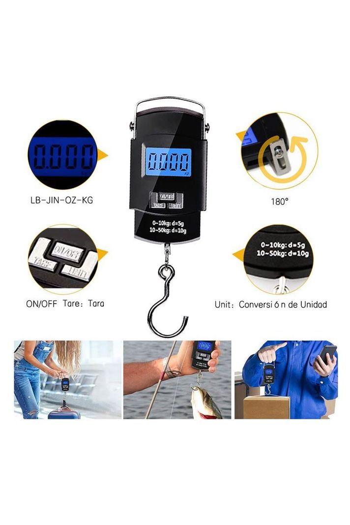 Pesa báscula pesador digital de maletas 50 KG-2