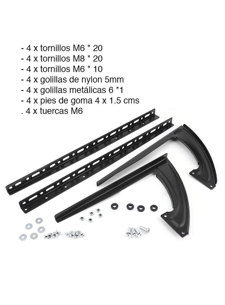 Soporte Patas Universales Tv Mesa Fierro Hasta 60 Pulgadas-4