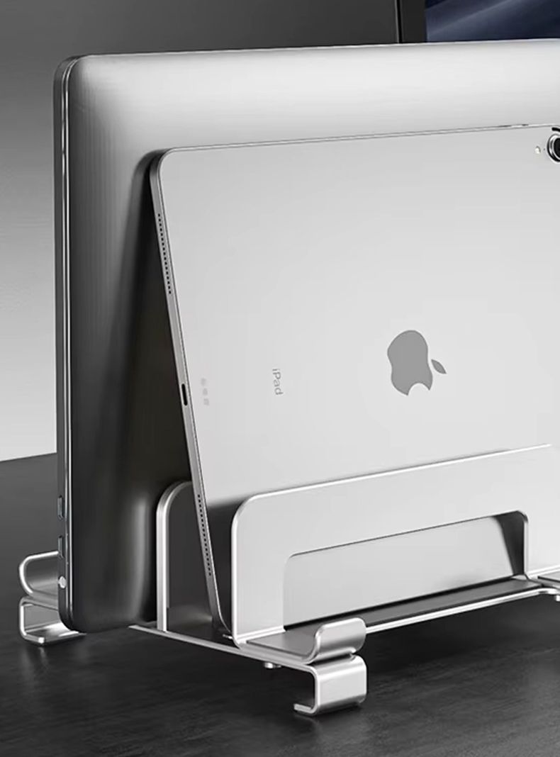 Soporte vertical Notebook Macbook aluminio escritorio-1