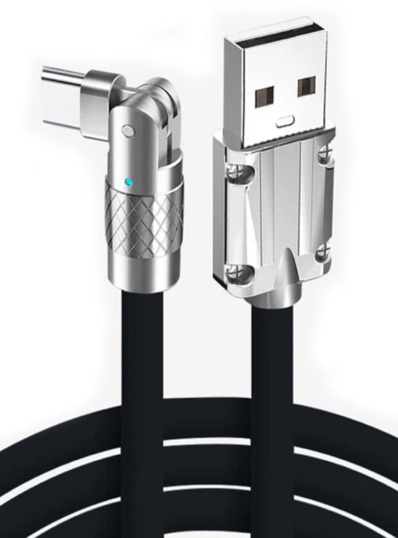 Cable USB C 120W a USB Angulo 180 grados-0