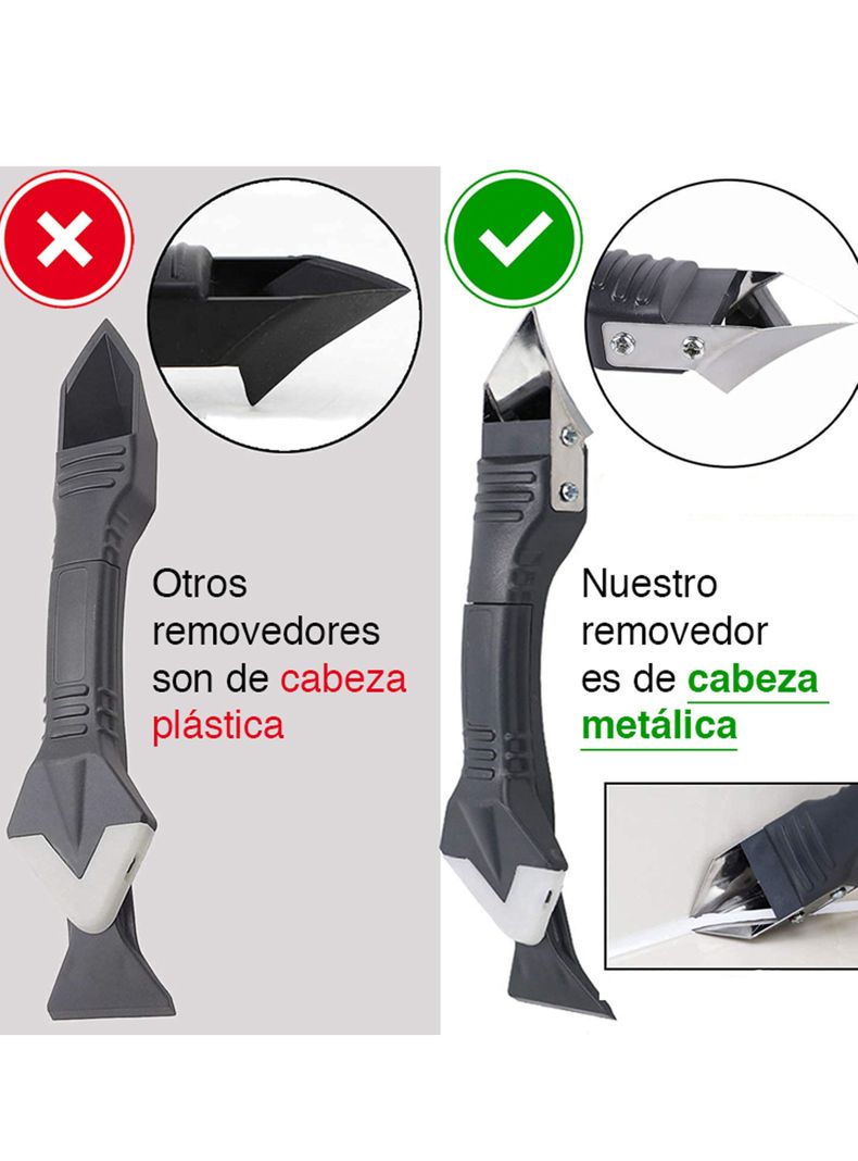 Calafateo silicona raspador sellador punta metal-1