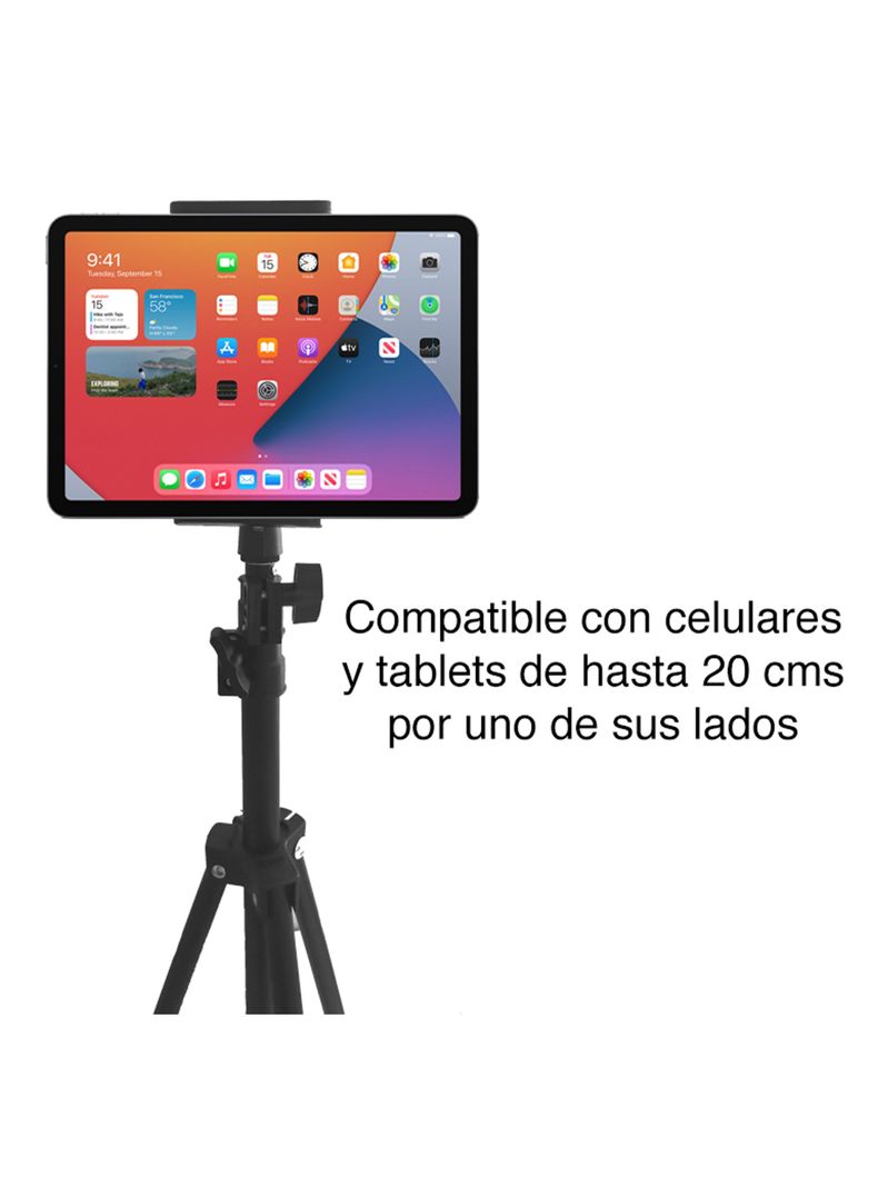 Trípode para celular altura ajustable hasta 200 cms	-5