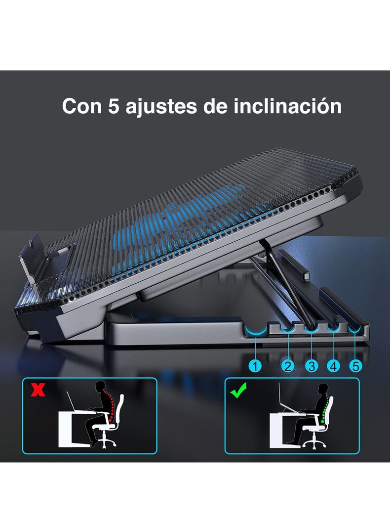 Ventilador notebook Base 2 ventiladores NW-638F-2