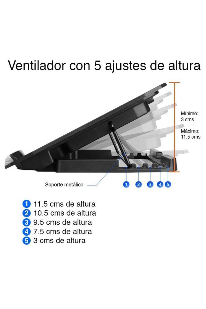 Ventilador notebook Base 2 ventiladores NW-638F-4