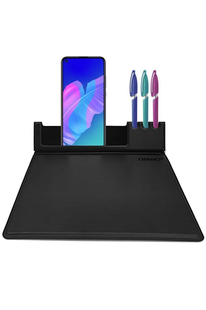 Mouse Pad Soporte Celular Y Lapicero Cuero Pu Premium-0