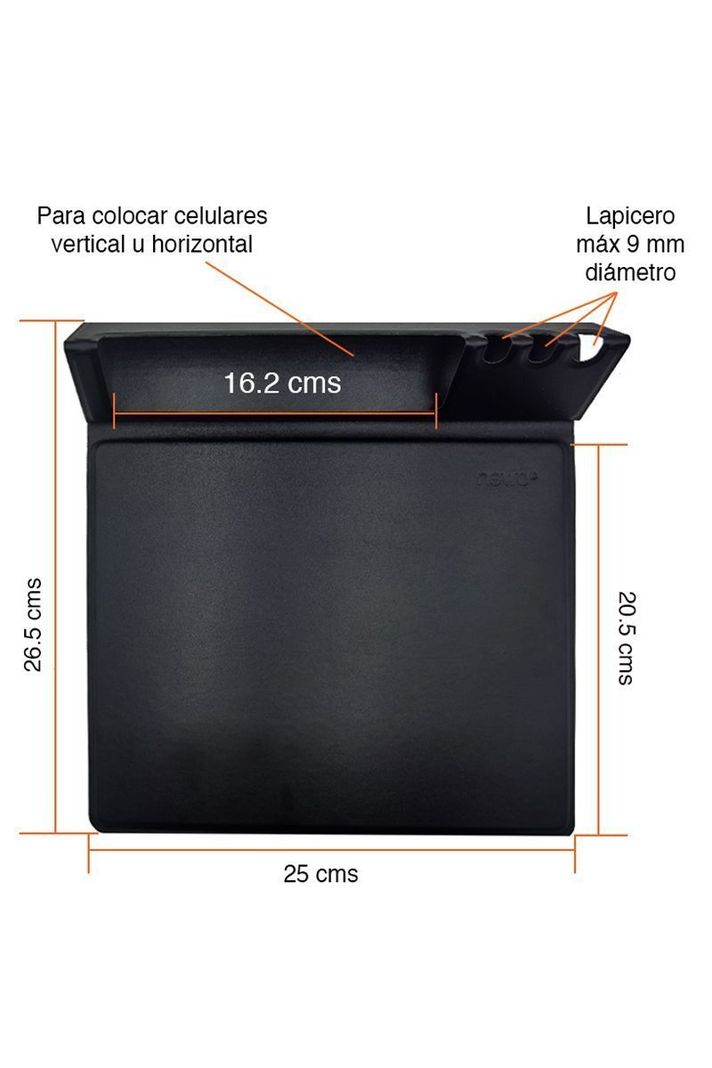 Mouse Pad Soporte Celular Y Lapicero Cuero Pu Premium-5