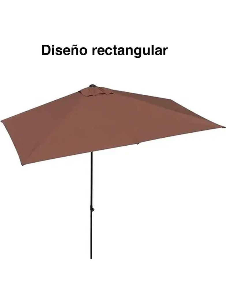 Quitasol rectangular balcón ventana pared 2.4m	-3