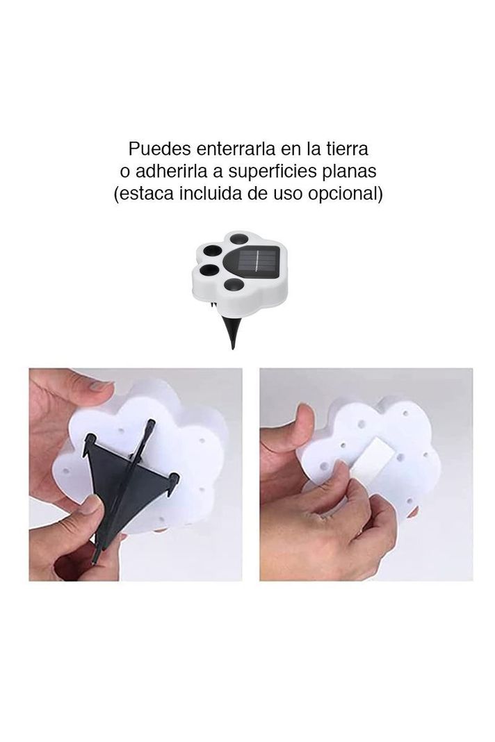 Luz solar jardín estaca diseño huella cálida	-4