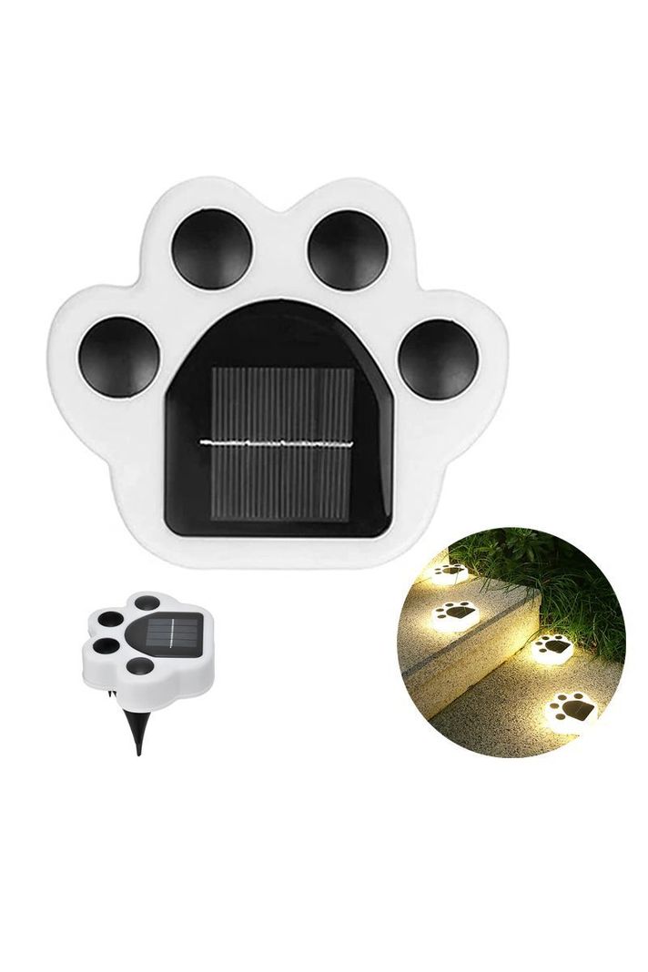Luz solar jardín estaca diseño huella cálida	-1