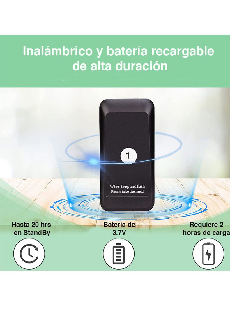 Pager Llamador inalámbrico pedidos restaurants	-3