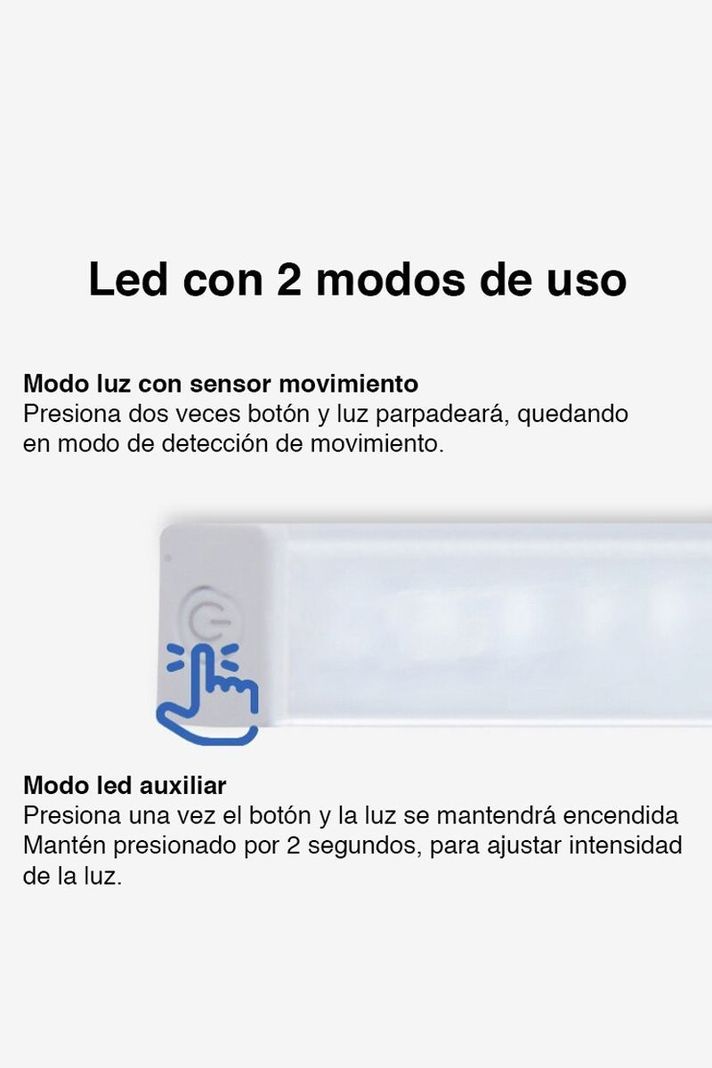 Barra Luz Led con sensor de movimiento 30 cms-3