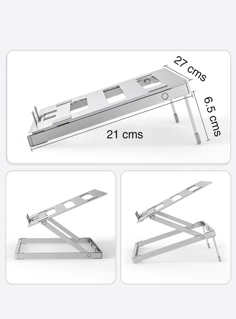 Alzador de Notebook Escritorio Aluminio Plegable-6