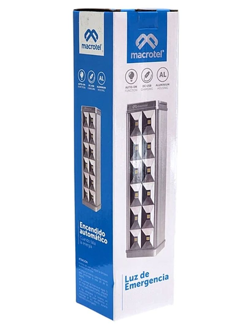Luz emergencia Lámpara Led recargable 12 Leds	-5