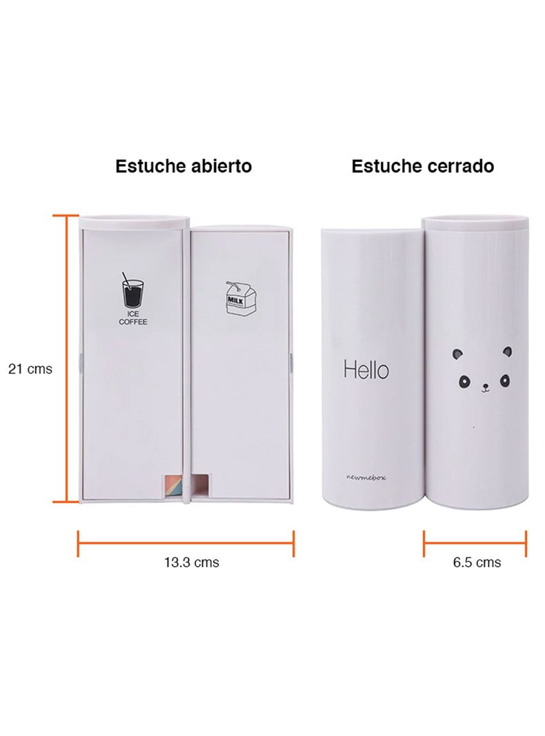 Caja de lápices estuche calculadora y pizarra -7