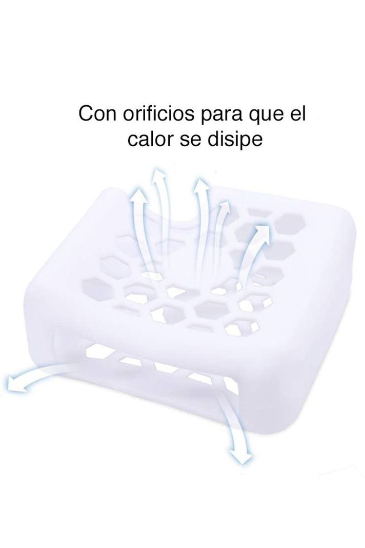 Protector Cargador Macbook Pro 60W silicona blanco-2