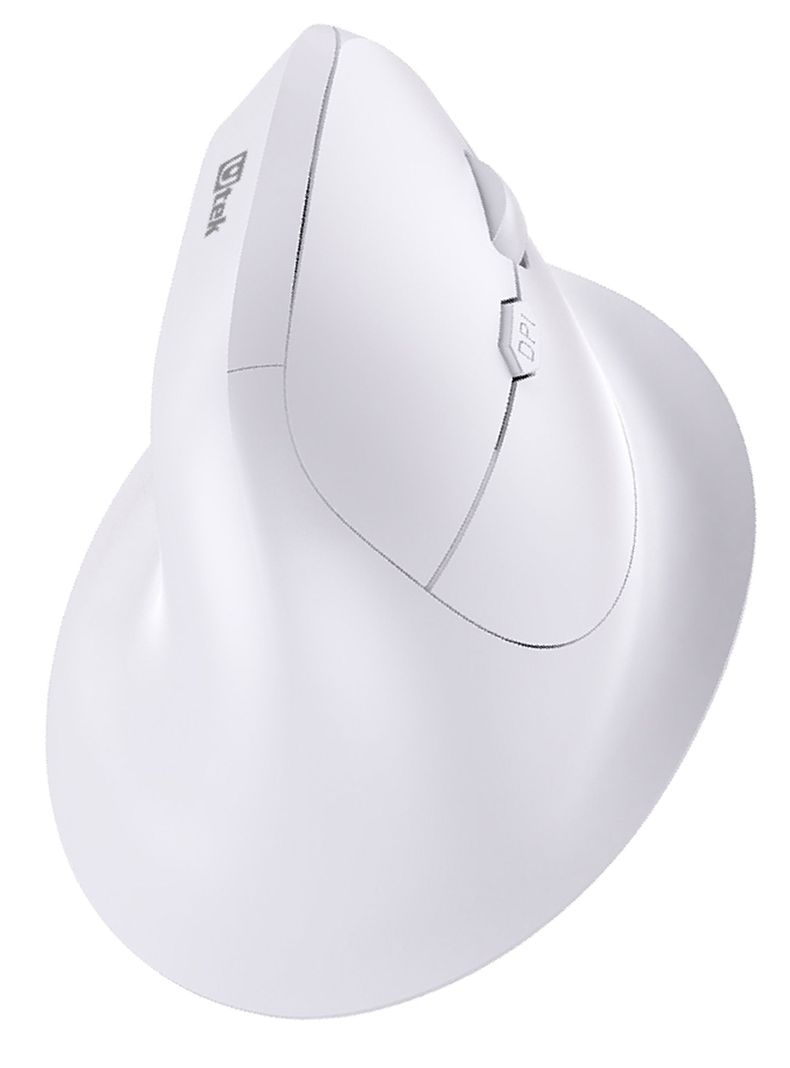 Mouse vertical inalambrico blanco bluetooth y 2.4Ghz