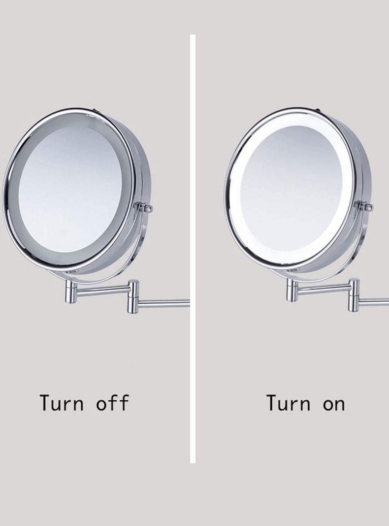 Espejo Led Baño Cosmético con Luz Articulado Abatible-2