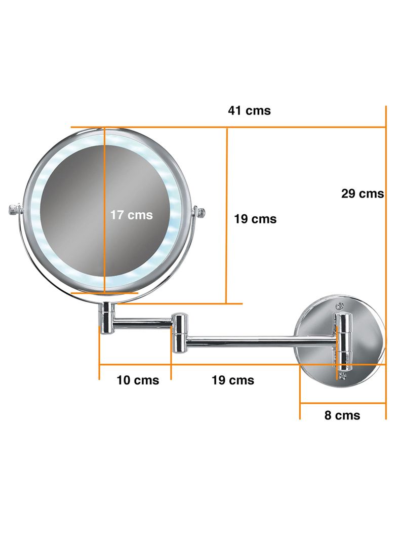 Espejo Led Baño Cosmético con Luz Articulado Abatible-7
