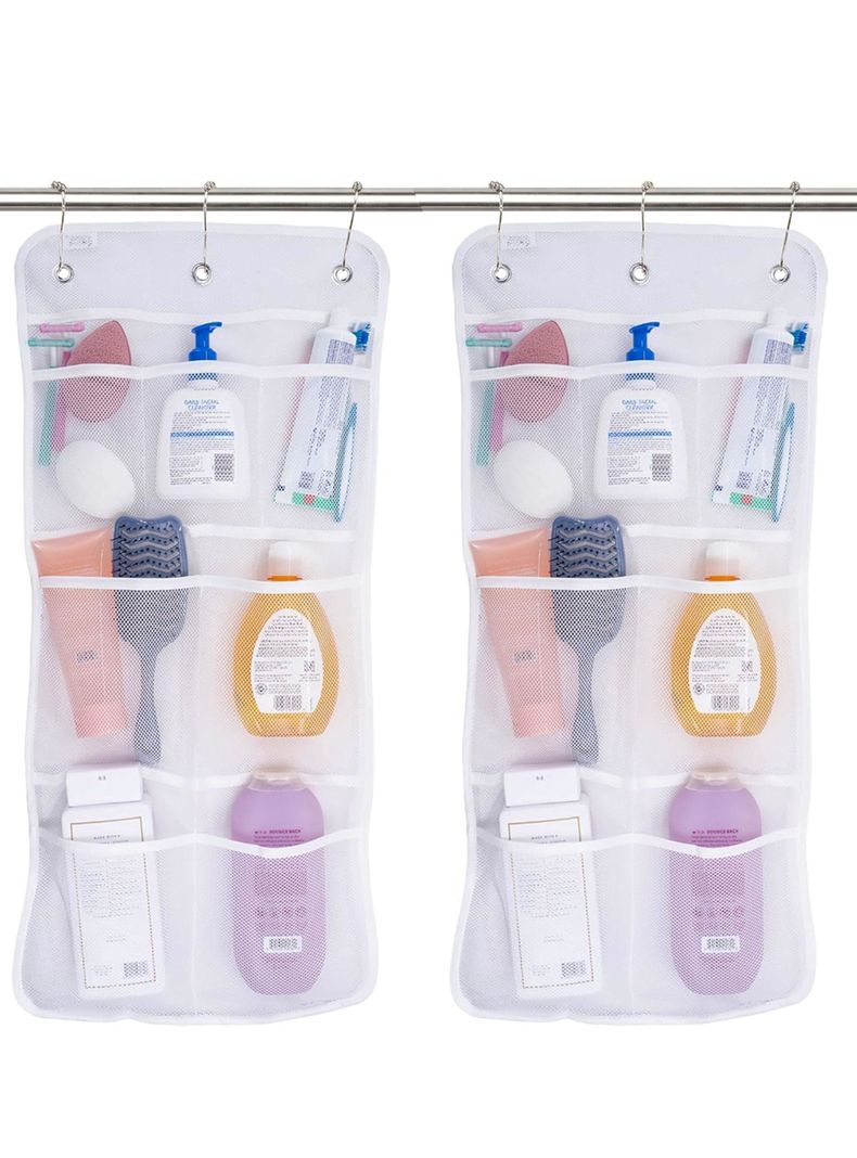 Organizador de ducha colgante cortina baño x 2-0
