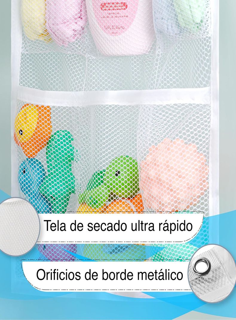 Organizador de ducha colgante cortina baño x 2-4