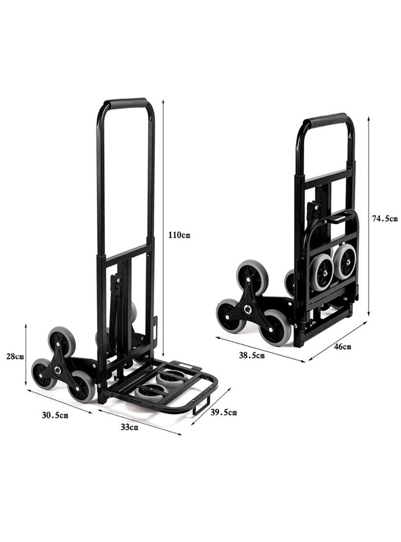 Yegua sube escaleras carro acero plegable hasta 150 KG	-7