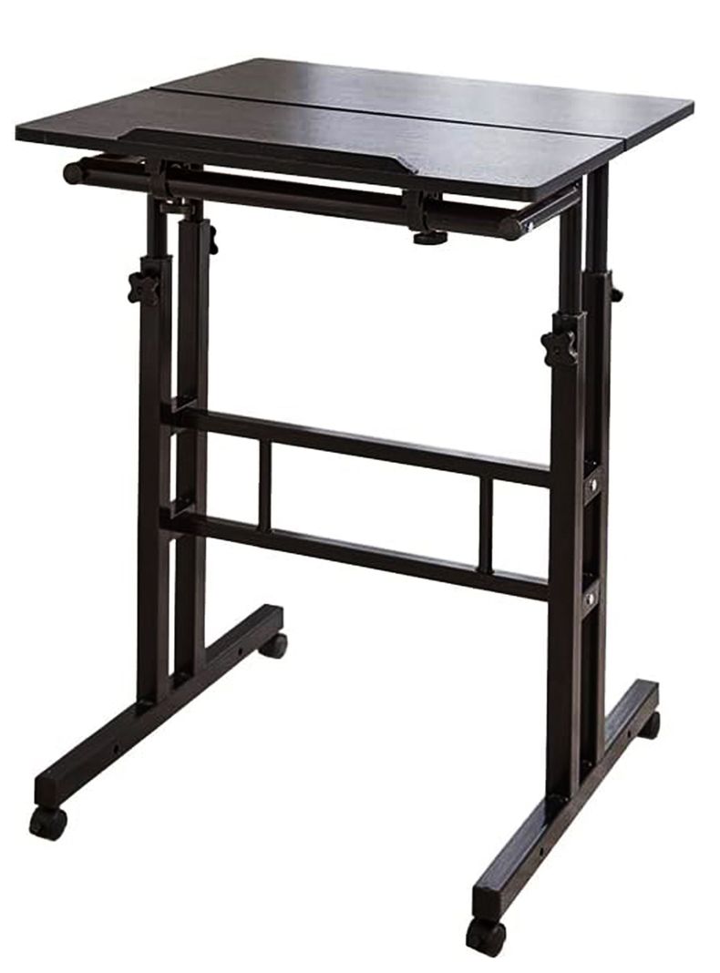Escritorio mesa convertible altura ajustable con ruedas	-1