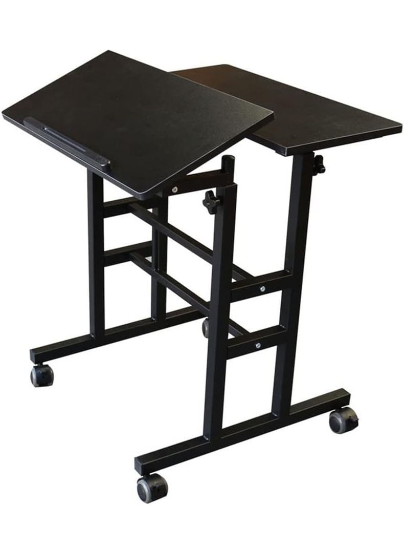Escritorio mesa convertible altura ajustable con ruedas	-2