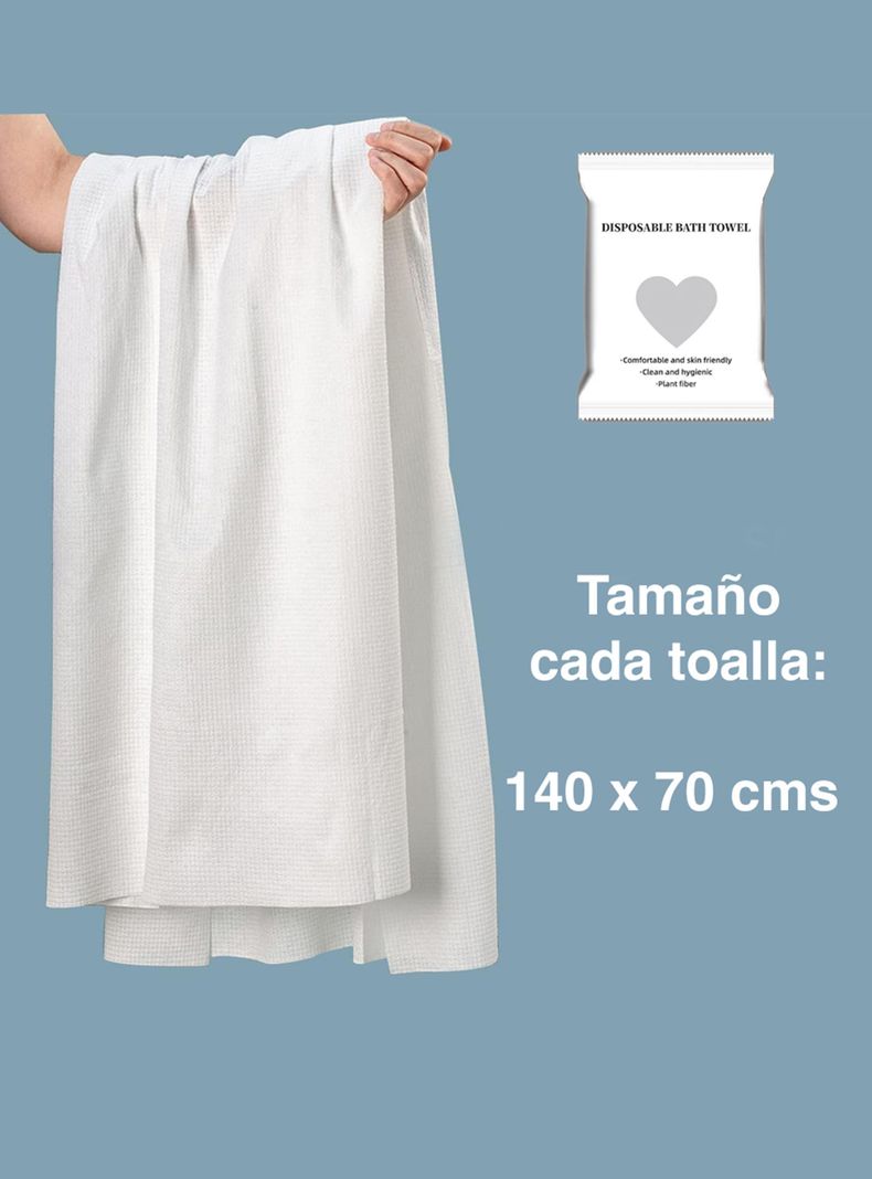 Pack Toallas desechables para cuerpo baño 140 x 70 cms -2