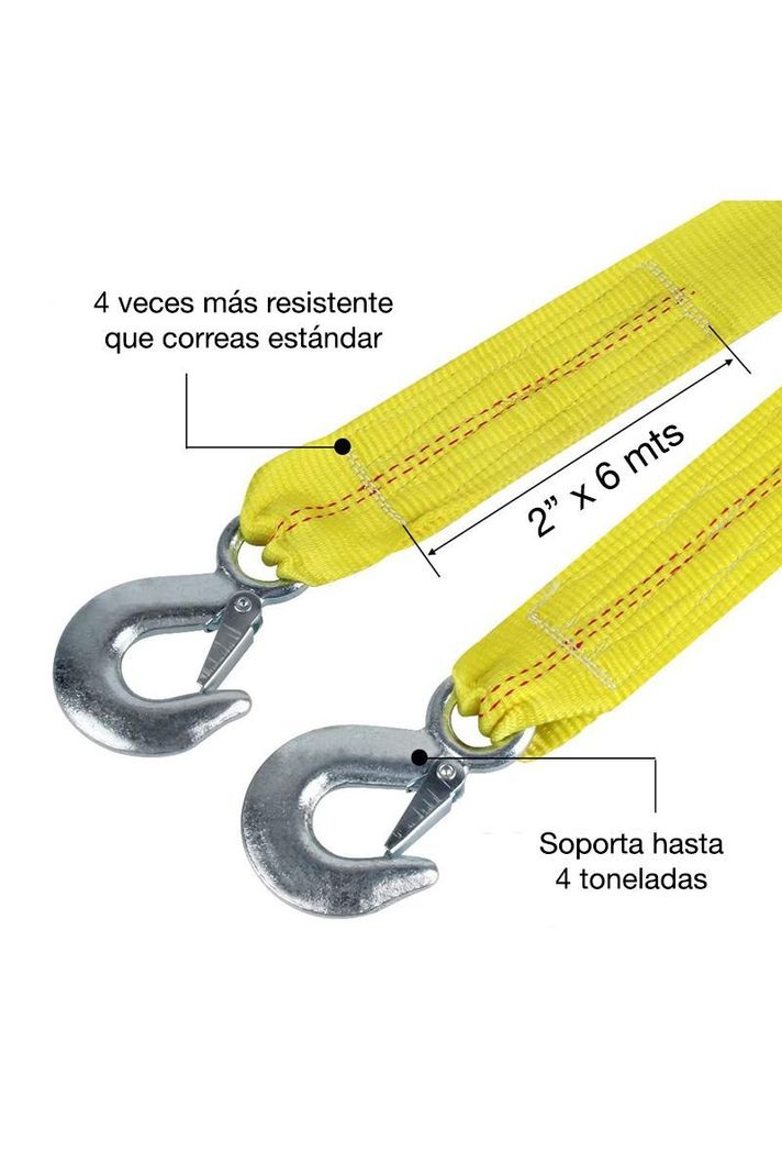 Correa Remolque 6 metros 2" 4 toneladas con ganchos-2