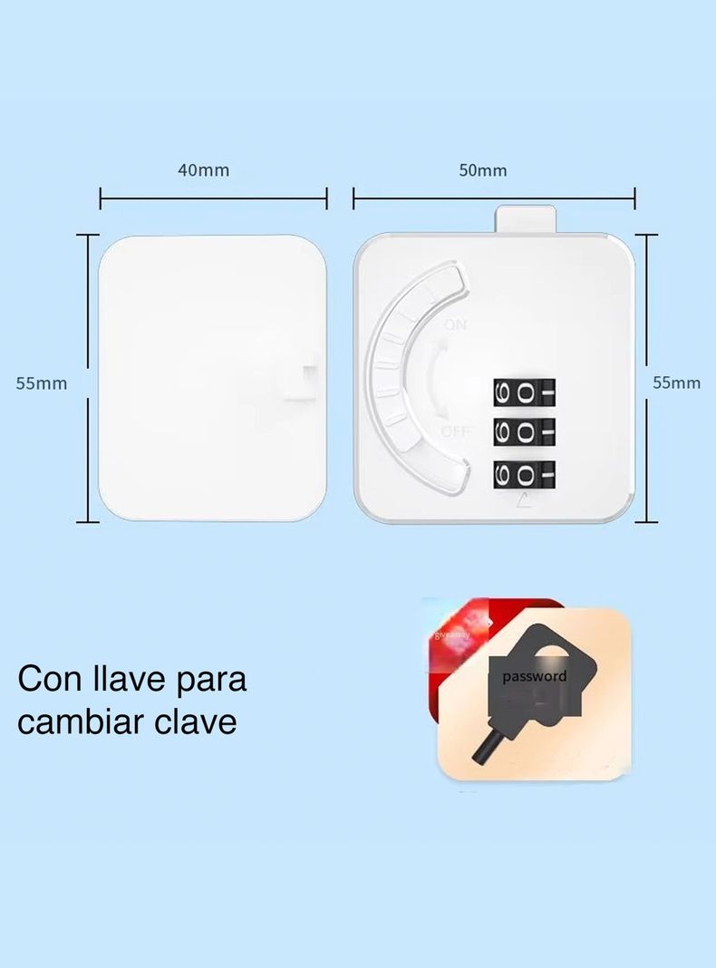 Cerradura mueble puerta niños adhesivo clave-6