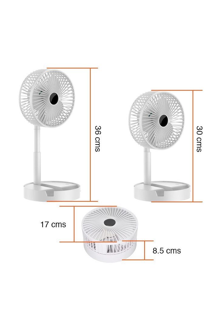 Ventilador USB de escritorio altura ajustable Blanco	-3