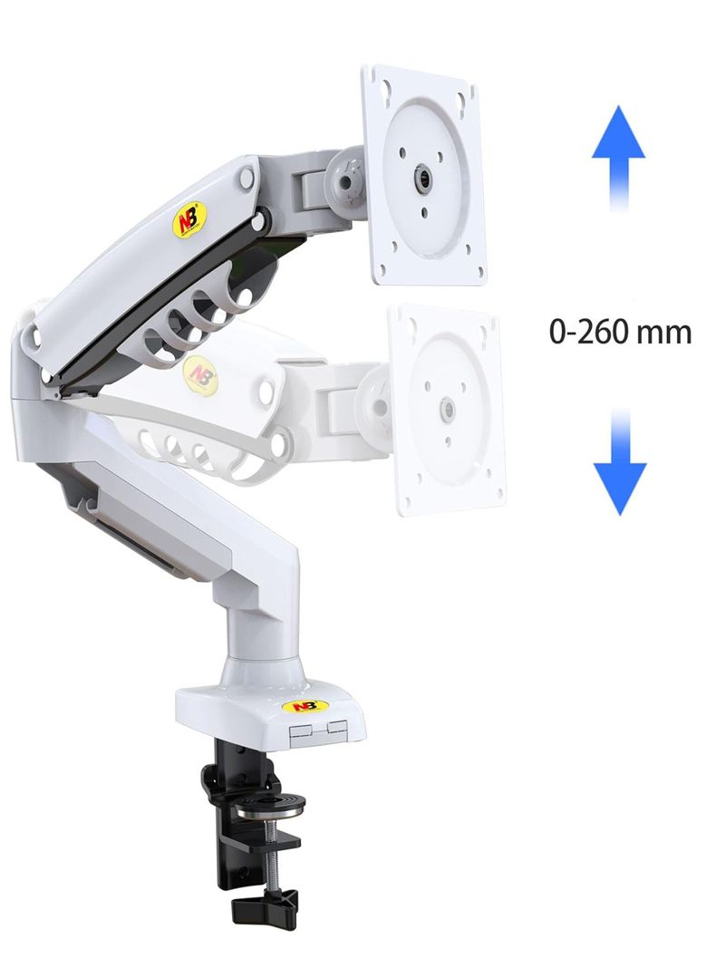 Soporte Monitor Blanco Articulado Giratorio Escritorio	-3