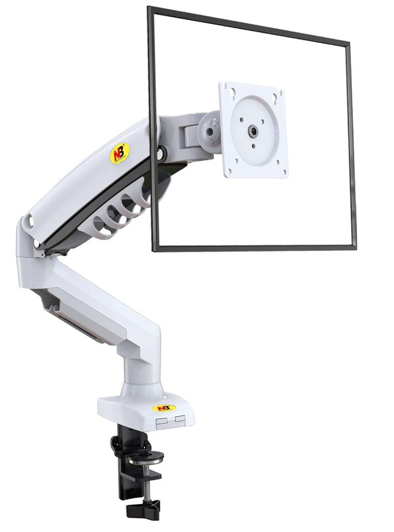Soporte Monitor Blanco Articulado Giratorio Escritorio	-4