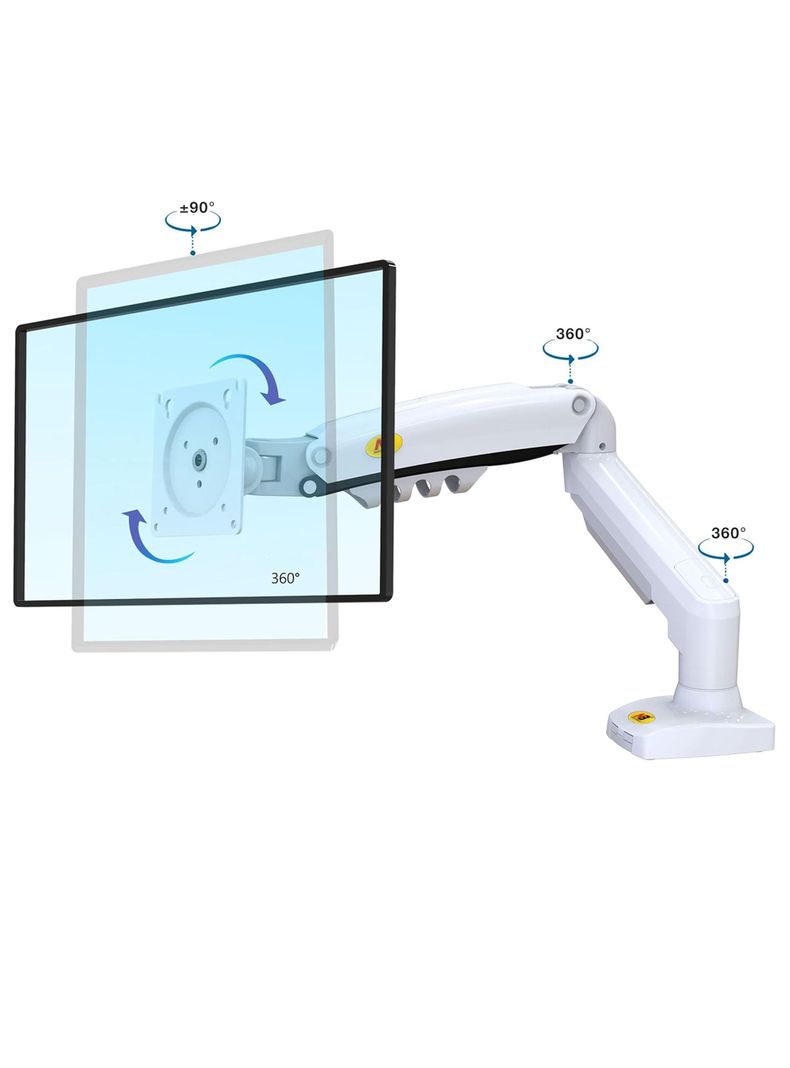 Soporte Monitor Blanco Articulado Giratorio Escritorio	-5