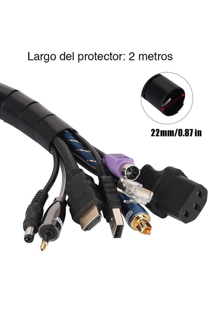 Protector organizador de cables 2 metros-4