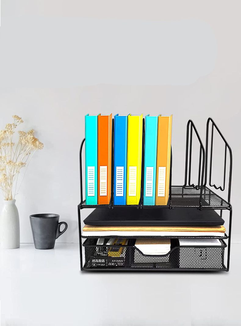 Organizador de escritorio oficina metálico cajón-1