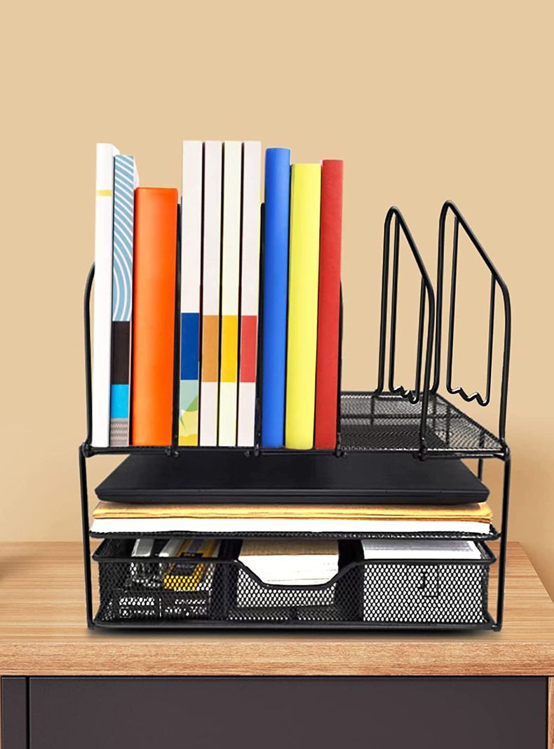 Organizador de escritorio oficina metálico cajón-3