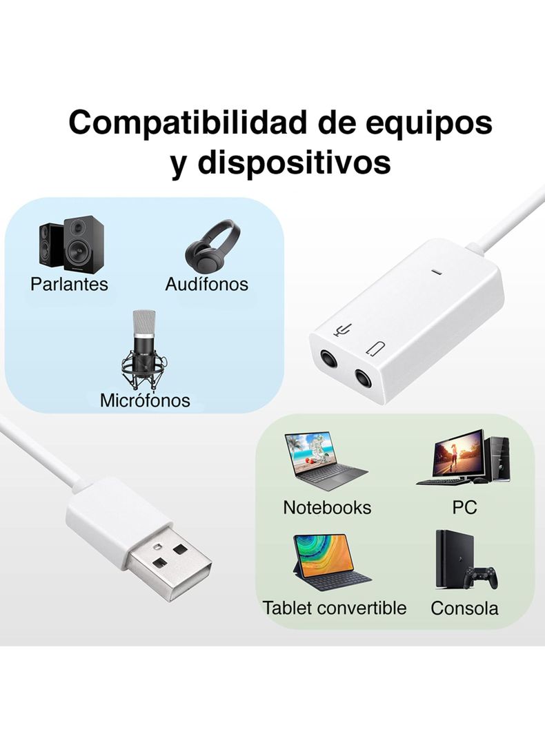 Tarjeta de Sonido USB Interfaz audio USB-4