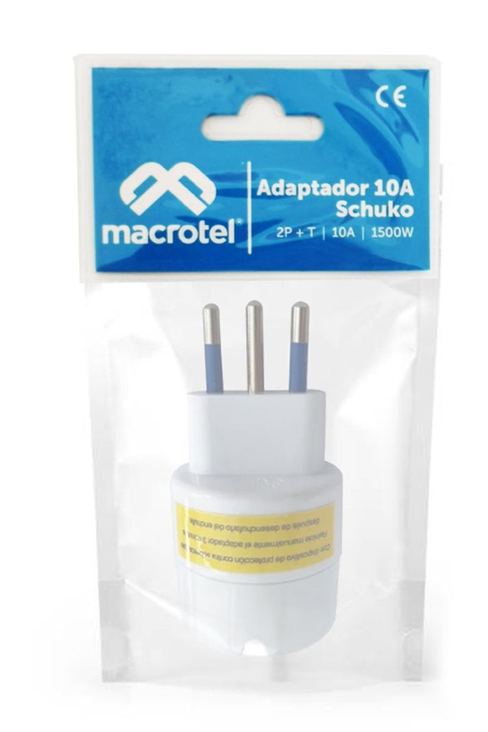 Adaptador eléctrico Schuko 10A Máx 1500W-2