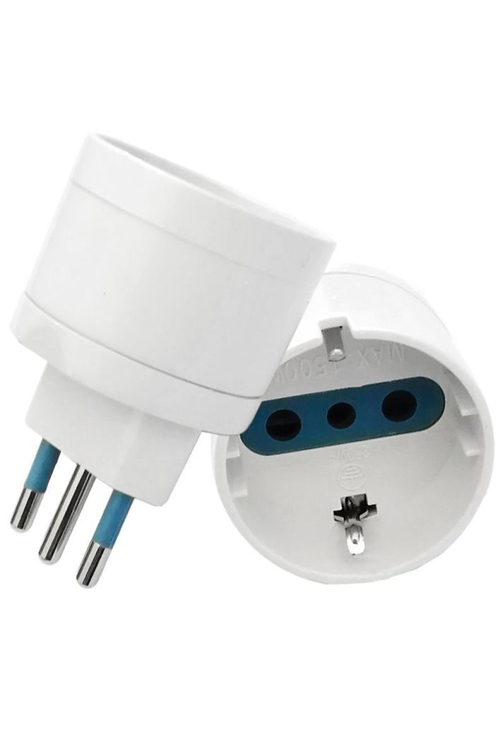 Adaptador eléctrico Schuko 10A Máx 1500W-1